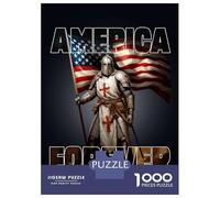 Puzzle Da 1000 Pezzi Per Adolescenti Templar America Forever Puzzle Per Adulti Gioco Pratico Assemblaggio Del Modello Divertimento Attività A Casa, 70x50cm/1000pcs
