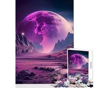 Puzzle da 1000 pezzi per adolescenti Terra desolata viola gioco impossibile sfida difficile giocattolo decorativo per la casa impegnativo da completare (38x26cm)