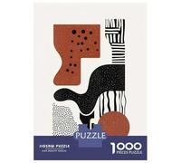 Puzzle Da 1000 Pezzi Per Adolescenti Terracotta & Black Abstract Minimalist Art - Modern Decor Puzzle Per Adulti Giocattoli Fai Da Te Decorazione Per La Casa Offerta Come Regalo Per Tutta La Famiglia
