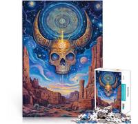 Puzzle da 1000 pezzi per adolescenti Teschio colorato Giocattoli educativi per l'apprendimento Giochi per famiglie Regalo divertente 75x50cm