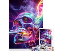 Puzzle da 1000 pezzi per adolescenti teschio con cartine fai da te giocattoli regali di compleanno gioco rompicapo adatto per la decorazione del desktop dimensioni 38x26cm