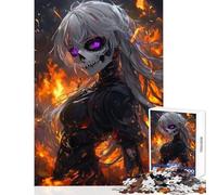 Puzzle da 1000 pezzi per adolescenti teschio della morte ragazza anime giocattolo educativo ottimi regali e giocattoli giochi rilassanti aiuta a esercitare il cervello dimensioni 50x75cm