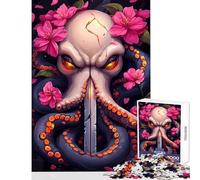 Puzzle da 1000 pezzi per adolescenti teschio di polpo con spada decorazione per la casa giocattoli regali per donne e uomini gioco impossibile collezione di artisti belle arti dimensioni 50x75cm