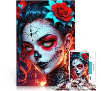 Puzzle da 1000 pezzi per adolescenti Teschio di zucchero Catarina Gara di velocità delle mani Decorazioni e regali unici per la casa 38x26cm