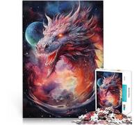 Puzzle da 1000 pezzi per adolescenti Testa di drago nello spazio giocattoli educativi per l'apprendimento Migliorare la memoria 38x26cm