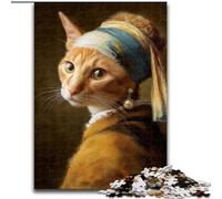 Puzzle da 1000 pezzi per adolescenti, The Bad Cat con perle, adatti dai 14 anni in su, ideali come regalo per tutta la famiglia (dimensioni 26x38cm)