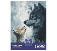 Puzzle Da 1000 Pezzi Per Adolescenti The Bond of Wolves Puzzle Per Adulti Gioco Pratico Sfida Difficile Regali Per Amici E Familiari 52x38cm/1000pcs