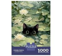 Puzzle Da 1000 Pezzi Per Adolescenti The Cat Among The Lilies Puzzle Per Adulti Giochi Rilassanti Ma Divertenti E Umoristici Sfida Da Completare 38x26cm/1000pcs