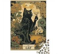 Puzzle Da 1000 Pezzi Per Adolescenti The Cat Tarot Card Art Print Puzzle Per Adulti Gioco Pratico Analisi E Logica Regalo Di Compleanno, Regali, 52x38cm/1000pcs