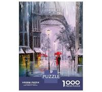 Puzzle Da 1000 Pezzi Per Adolescenti The First Snow in Paris Puzzle Antistress Ma Divertente E Spiritoso Regali Unici Per Compleanno E Natale 38x26cm/1000pcs