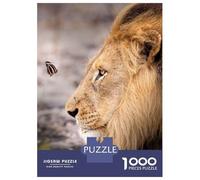 Puzzle Da 1000 Pezzi Per Adolescenti The Lion And Butterfly Puzzle Per Adulti Gioco Pratico Migliora La Memoria Regalo Di Compleanno, Regali, 38x26cm/1000pcs
