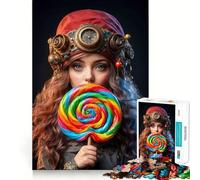 Puzzle da 1000 pezzi per adolescenti "The Lollipop Muse" - Giocattolo intelligente per momenti di condivisione, taglio liscio, lista dei desideri di Babbo Natale 50x75cm