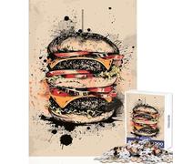 Puzzle da 1000 pezzi per adolescenti The Miam Burger giocattolo da dipingere decorazione da parete regalo di compleanno giochi rilassanti per migliorare l'amore tra coppie dimensioni 50x75cm