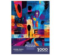 Puzzle Da 1000 Pezzi Per Adolescenti The Scream Reimagined - Geometric Abstract Expressionism Puzzle Per Adulti Giochi Divertenti Regali Per Donne Regali Unici Di Compleanno E Natale 52x38cm/1000pcs