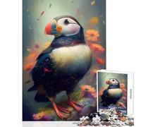 Puzzle da 1000 pezzi per adolescenti The Sociable Puffin giocattoli antistress regalo di compleanno gioco rompicapo con poster abbinato e foglio di quiz dimensioni 50x75cm