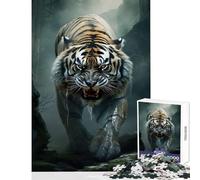 Puzzle da 1000 pezzi per adolescenti The Stalking Tiger giocattolo da parete regalo per compleanni gioco per famiglie allena il cervello e le mani dimensioni 38x26cm