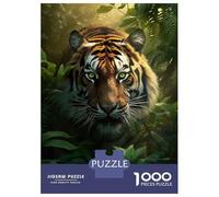 Puzzle Da 1000 Pezzi Per Adolescenti The Tiger in Rain Forest Puzzle Per Adolescenti Gioco Rompicapo Regali Per Donne Attività Divertenti A Casa 70x50cm/1000pcs