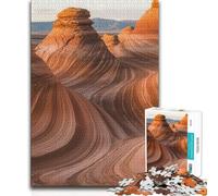 Puzzle da 1000 pezzi per adolescenti "The Wave Rock Formation Landscape Hand Speed Race", regalo perfetto per ragazzi dai 14 anni in su (dimensioni 38x52cm)