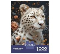 Puzzle Da 1000 Pezzi Per Adolescenti The White Leopard Adolescenti Puzzle Giochi Rilassanti Difficili Regali Difficili Per Amici E Familiari 38x26cm/1000pcs
