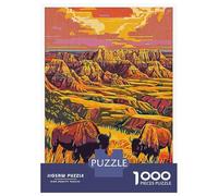 Puzzle Da 1000 Pezzi Per Adolescenti Theodore Roosevelt National Park Puzzle Gioco Rompicapo Ma Divertente E Umoristico Regali Unici Per Compleanno E Natale 38x26cm/1000pcs