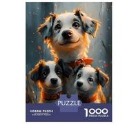Puzzle Da 1000 Pezzi Per Adolescenti Three Adorable Puppies Puzzle Per Adulti Giochi Rilassanti Taglio Di Precisione Regali Unici Per Compleanni E Occasioni Speciali 52x38cm/1000pcs