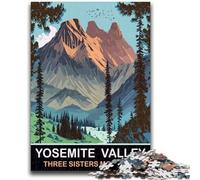 Puzzle da 1000 pezzi per adolescenti Three Sisters Mountain, con poster abbinato e foglio di quiz per età 14+ (26x38cm)