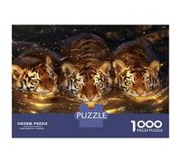 Puzzle Da 1000 Pezzi Per Adolescenti Tiger Cubs in Water Puzzle Per Adulti Gioco Pratico Antistress Regali Per Amici E Familiari 38x26cm/1000pcs