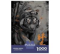 Puzzle Da 1000 Pezzi Per Adolescenti Tiger in Bamboo Forest Puzzle Per Adulti Giochi Divertenti Regali Per Donne Per Compleanno, Natale 52x38cm/1000pcs