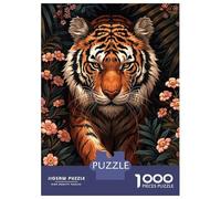 Puzzle Da 1000 Pezzi Per Adolescenti Tiger in Bloom Puzzle Per Adulti Gioco Rompicapo Antistress Per Compleanno, Natale 52x38cm/1000pcs