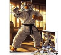 Puzzle da 1000 pezzi per adolescenti Tiger Karate Kung Fu Arti marziali Giocattolo educativo Ottimi regali e giocattoli Giochi rilassanti Attività divertenti a casa Dimensioni 38x26cm