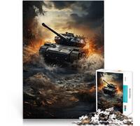 Puzzle da 1000 pezzi per adolescenti Tiger Panzer in azione giocattoli educativi per l'apprendimento Regalo di compleanno, regali, arte murale 75x50cm