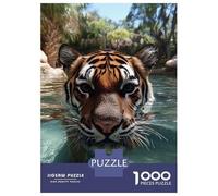 Puzzle Da 1000 Pezzi Per Adolescenti Tiger Swimming in Clear Water Puzzle Gioco Rompicapo Ma Divertente E Umoristico Regali Unici Per Compleanno E Natale 70x50cm/1000pcs
