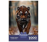 Puzzle Da 1000 Pezzi Per Adolescenti Tiger Walking Through Autumn Leaves Puzzle Per Adulti Giochi Per Famiglie Regalo Di Compleanno Sfida Educativa 70x50cm/1000pcs