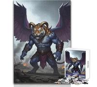 Puzzle da 1000 pezzi per adolescenti Tigre alata Demone Paesaggio devastato dalla guerra Ideale per momenti di relax accoglienti Giocattolo da gioco con fustellatura di precisione Dimensioni 50x75cm