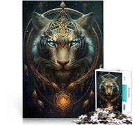 Puzzle da 1000 pezzi per adolescenti Tigre favolosa Difficile da completare ma divertente e umoristico Migliorare l'amore tra le coppie 38x26cm