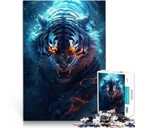 Puzzle da 1000 pezzi per adolescenti Tigre magica fantasy oscura Giocattoli per l'intrattenimento in famiglia Decorazione d'arte per la casa 52x38cm
