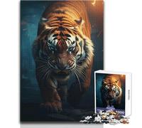 Puzzle da 1000 pezzi per adolescenti Tigre nella giungla Bellissimo gioco di design Migliora la memoria Regalo di compleanno Dimensioni 38x52cm