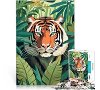 Puzzle da 1000 pezzi per adolescenti Tigre nella giungla per il giocattolo di sfida del gioco educativo Lista dei desideri con Babbo Natale 50x70cm