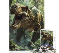 Puzzle da 1000 pezzi per adolescenti tirannosauro selvaggio decorazione per la casa giocattoli regalo di compleanno giochi rilassanti per compleanno Natale dimensioni 50x75cm