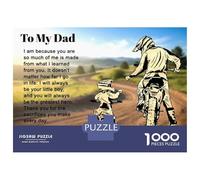 Puzzle Da 1000 Pezzi Per Adolescenti to My Dad Gift from Son Fathers Day Gift Father And Son Motocross Puzzle Per Adulti Gioco Rompicapo Analisi E Logica Regalo Di Compleanno, Regali, 38x26cm/1000pcs