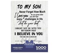 Puzzle Da 1000 Pezzi Per Adolescenti To My Son Love Mom Puzzle Per Adulti Gioco Pratico Sfida Difficile Sfida Educativa 38x26cm/1000pcs