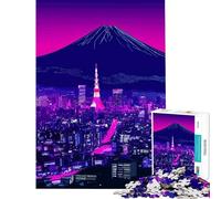 Puzzle da 1000 pezzi per adolescenti Tokyo City neon cyberpunk stimolante per la mente decorazione murale per la casa giocattolo adatto a persone dai 14 anni in su (50x75cm)