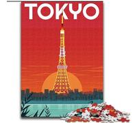 Puzzle da 1000 pezzi per adolescenti Tokyo Giappone JP Viaggi, antistress sfida difficile regali di Babbo Natale segreto per età 14 anni in su 26x38cm