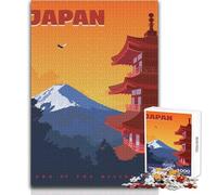 Puzzle da 1000 pezzi per adolescenti Tokyo Giappone Poster di viaggio Accogliente e rilassante per il tempo libero al chiuso Giocattolo da gioco con taglio di precisione avanzato Dimensioni 50x75cm