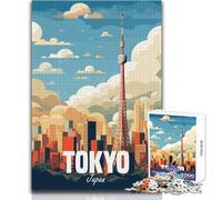 Puzzle da 1000 pezzi per adolescenti Tokyo Giappone Rilassante e dolce svago Giocattolo artigianale con taglio fine e liscio Dimensioni 50x75cm