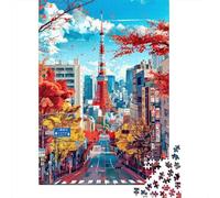 Puzzle Da 1000 Pezzi Per Adolescenti Tokyo Tower Autumn Scene Puzzle Per Adulti Giochi Rilassanti Migliorano La Memoria Regali Antistress 38x26cm/1000pcs