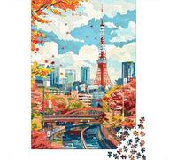 Puzzle Da 1000 Pezzi Per Adolescenti Tokyo Tower Fall Scenery Puzzle Antistress Giocattoli Regalo Per Donne È Ideale Come Regalo 70x50cm/1000pcs