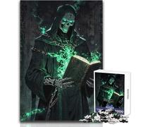 Puzzle da 1000 pezzi per adolescenti, Tomo proibito del negromante, rilassante e dolce svago, taglio fine e liscio, giocattolo artigianale, dimensioni 38x26cm