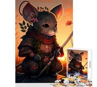 Puzzle da 1000 pezzi per adolescenti Topo Guerriero Spada Giocattoli antistress Regalo di compleanno per giochi educativi Divertimento a casa Attività Dimensioni 38x26cm