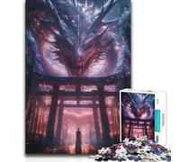 Puzzle da 1000 pezzi per adolescenti Torii Gate Epic Dragon Giochi rilassanti ma divertenti e divertenti Regalo per compleanni 38x26cm (1000 pezzi)